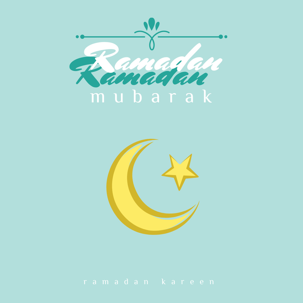 Happy Ramadan Holiday Instagram tervezősablon