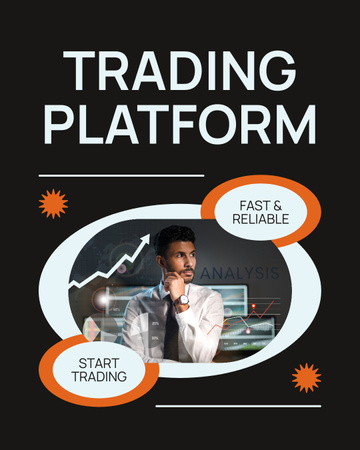 Platilla de diseño Start Trading Stocks on Fast Platform Instagram Post Vertical