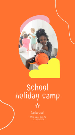 Girl in School Holiday Camp Instagram Story Design Template