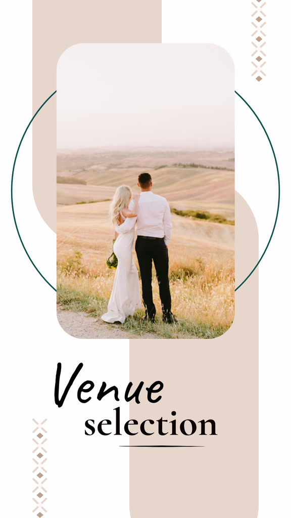 Wedding Planning Services with Beautiful Couple in Field Instagram Story Šablona návrhu