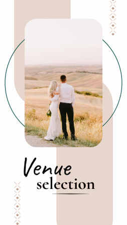 Wedding Planning Services with Beautiful Couple in Field Instagram Story Design Template