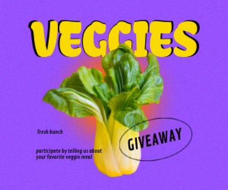 Veggies Special Offer with Fresh Leaves Medium Rectangle – шаблон для дизайну