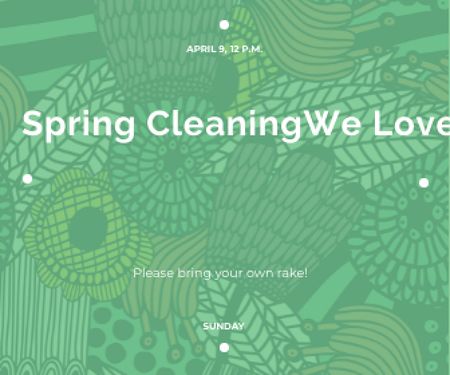Spring cleaning in Mackenzie park Large Rectangle Design Template