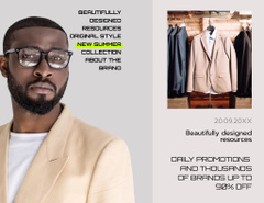 Fashion Ad with Man in Stylish Outfit