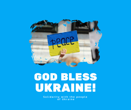 ukrainan kid itkee Facebook Design Template