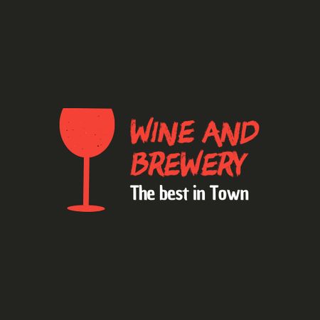 Wine Shop Advertisement Logo Tasarım Şablonu