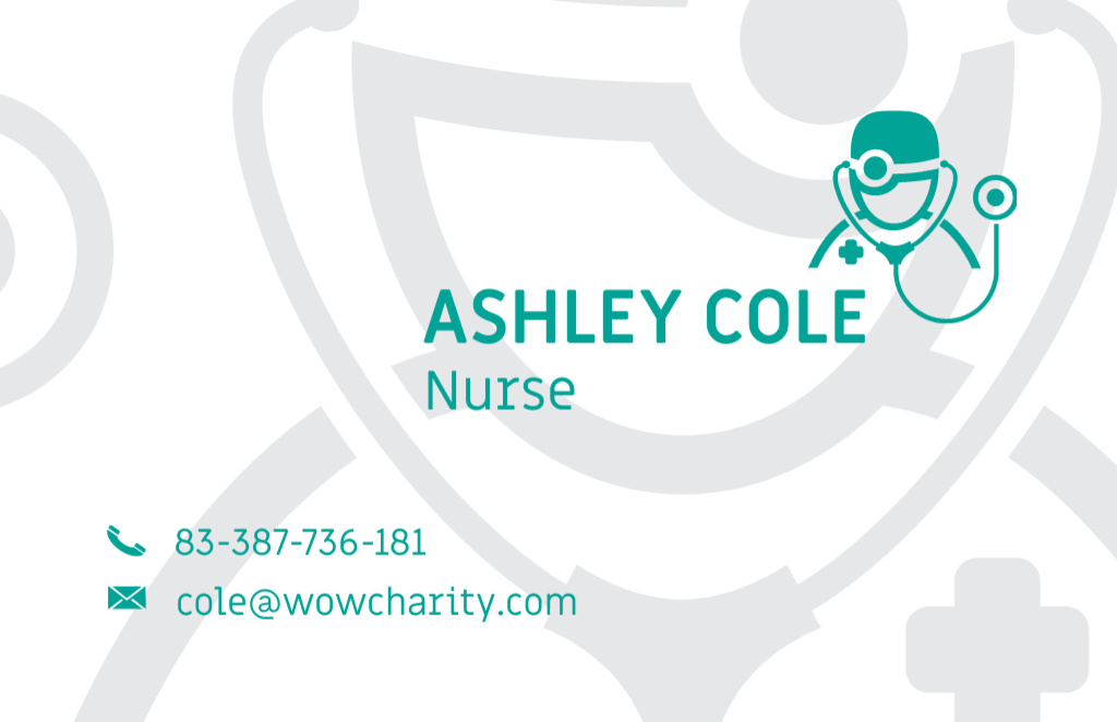 Nurse Services Offer Business Card 85x55mm – шаблон для дизайна