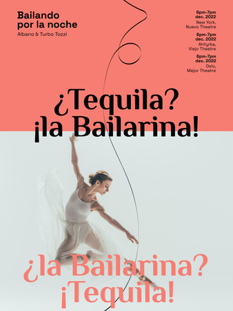 Balettbemutató hirdetmény Tender Balerinával Poster US tervezősablon