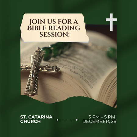 Announcement Of Religious Reading Event Animated Post Design Template