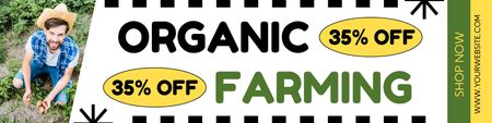 Discount on Organic Goods from Farm Twitter Design Template