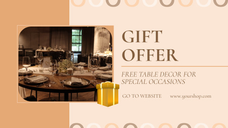 Exclusive Table Decor For Occasions As Present Offer Full HD video Design Template