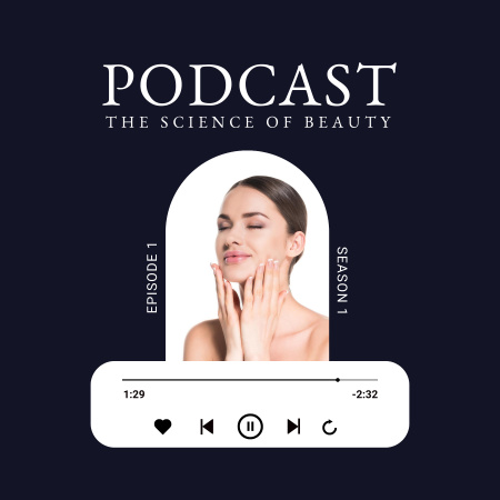 Ontwerpsjabloon van Podcast Cover van Podcast about Science of Beauty