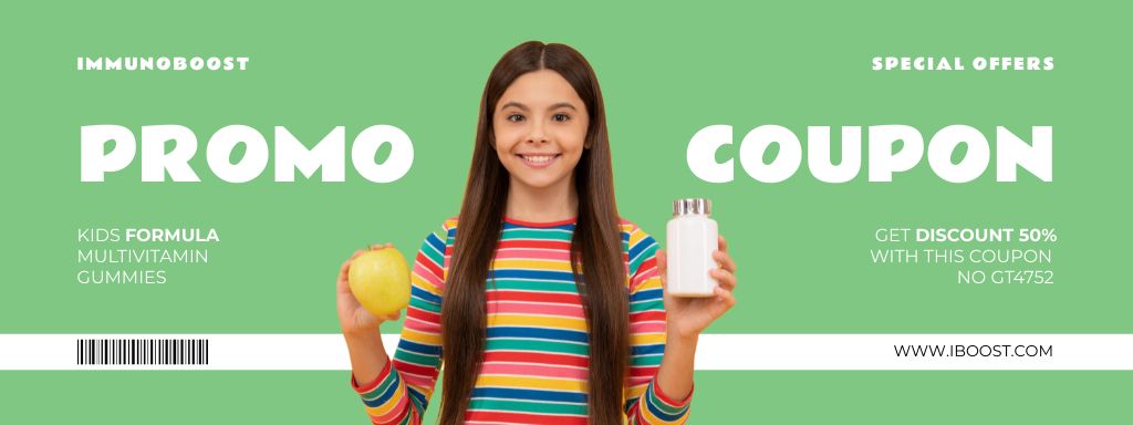 Szablon projektu Nutritional Gummy Vitamins Offer Coupon