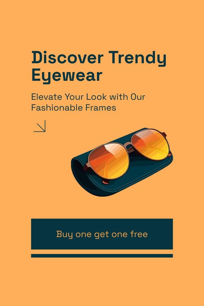 Template di design Promotional Offer for Latest Collection Sunglasses Pinterest