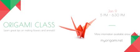 Platilla de diseño Origami class Invitation Facebook cover