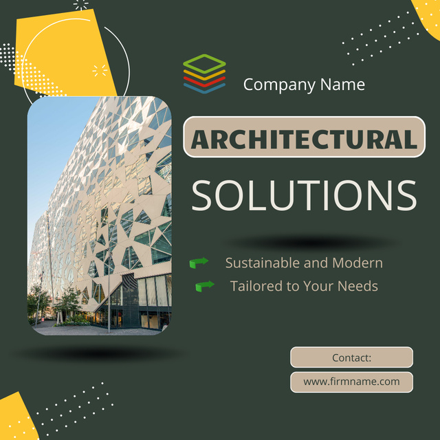 Plantilla de diseño de Modern Architectural Solutions With Sustainable Techniques Animated Post 
