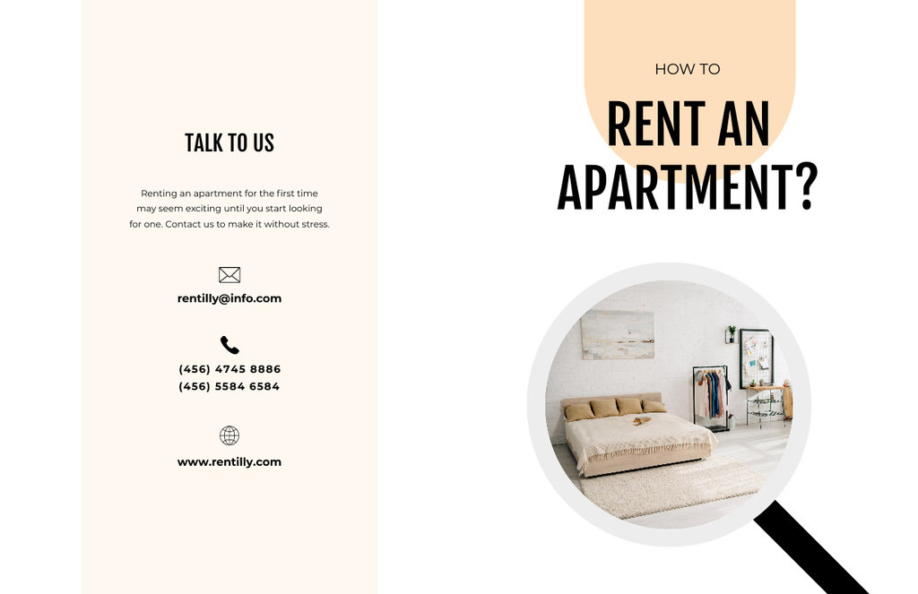 Apartment Rent Helpful Instructions Brochure 11x17in Bi-fold Πρότυπο σχεδίασης