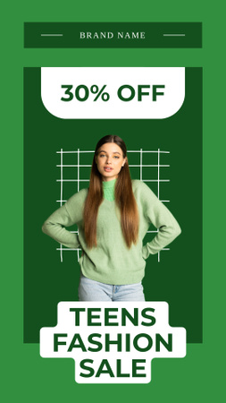 Fashionable Outfits For Teens Sale Offer Instagram Story Design Template