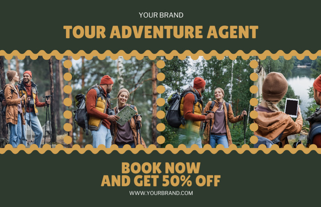 Modèle de visuel Travel and Adventures Agent - Thank You Card 5.5x8.5in