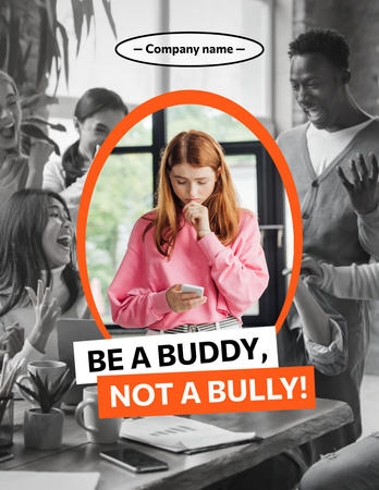 Awareness of Stop Bullying Poster 8.5x11in Design Template