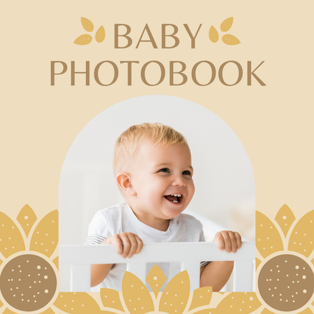 Designvorlage Fotos von süßen kleinen Babys für Photo Book