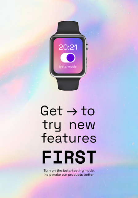 Designvorlage Startup Idea Ad with Smart Watches für Poster 28x40in
