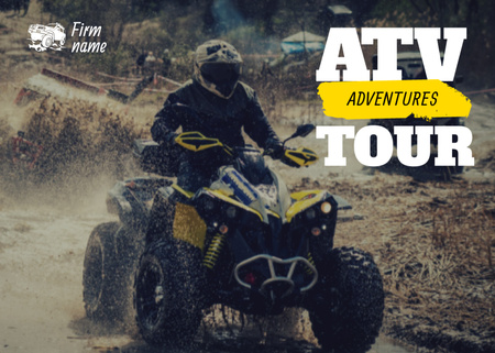 Extreme ATV Tours Offer Postcard 5x7in Design Template