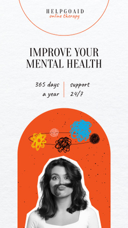 Mental Health Improvement Instagram Story Design Template
