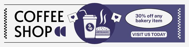 Szablon projektu Takeaway Coffee And Discounts For Bakery Item Offer Today Twitter