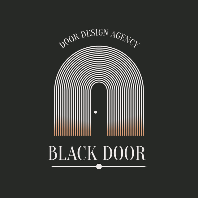 Door Design Agency Emblem Logo Design Template