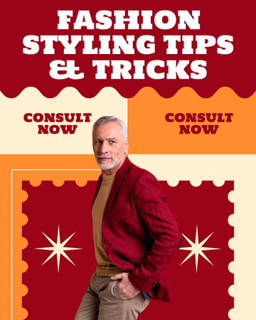 Age-Friendly Fashion Styling Tips Instagram Post Vertical Design Template
