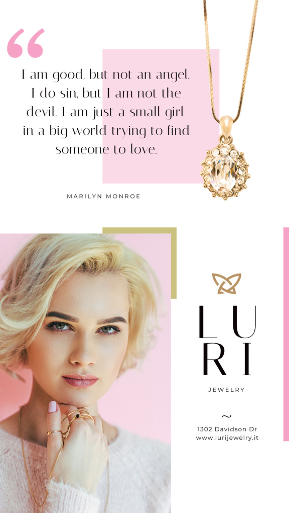 Modèle de visuel Jewelry Sale Woman in Golden Rings - Instagram Story