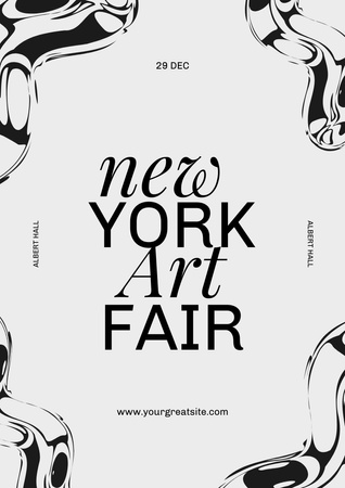 Designvorlage Art Fair Event Announcement für Poster A3