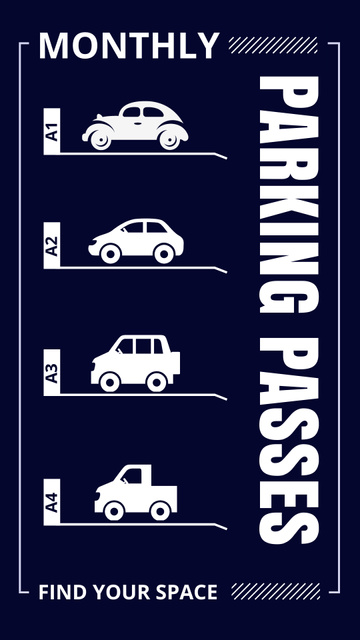 Plantilla de diseño de Monthly Parking Pass Instagram Story 