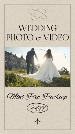 Designvorlage Tolles Angebot zur Aufnahme von Hochzeitsfotos und -videos für Instagram Video Story