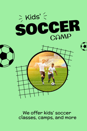 Kids' Soccer Camp Ad Flyer 4x6in Design Template