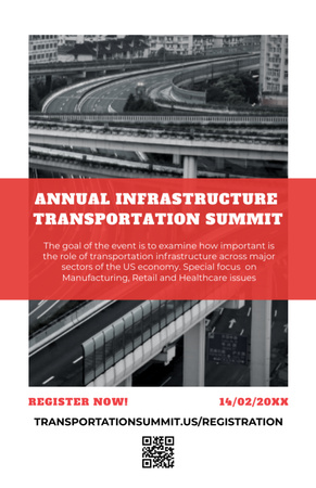 Annual Highway-Integrated Infrastructure Transportation Event Invitation 5.5x8.5in Design Template