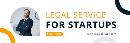 Legal Services for Startups Offer Email headerデザインテンプレート