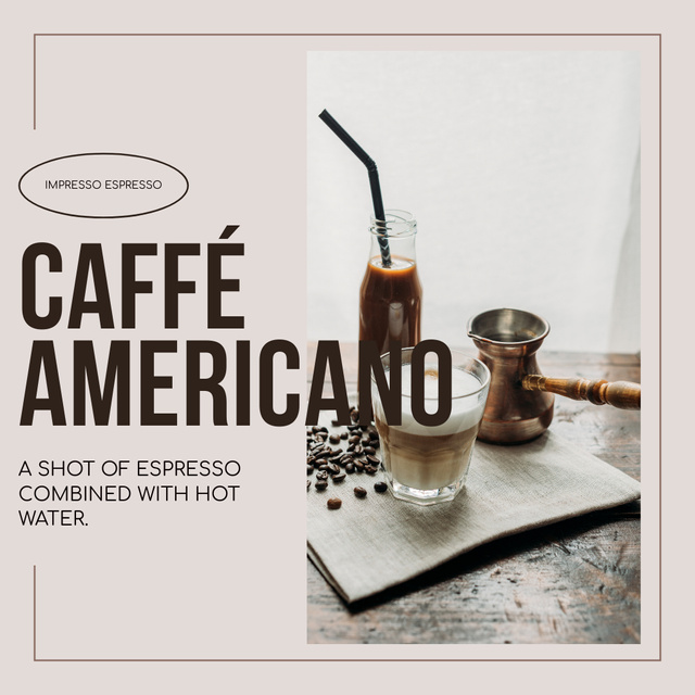Try our Flavorful Americano Social mediaデザインテンプレート