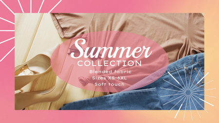 Designvorlage Full Range Of Size Summer Clothes Collection für Full HD video