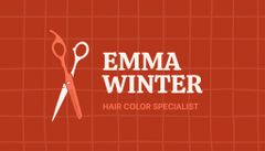 Hairstyle and Coloring Services Offer with Illustration of Scissors
