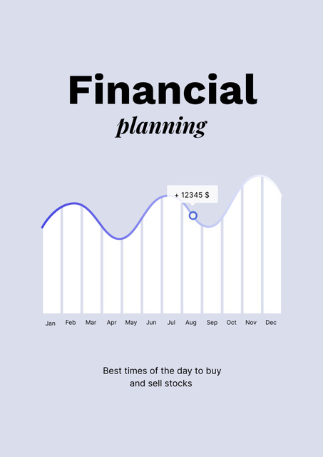 Financial Planning Services Offer with Diagram Poster B2 Šablona návrhu