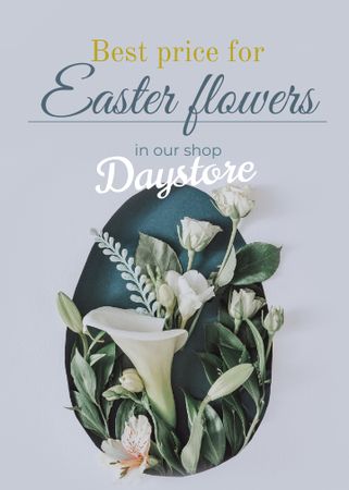 Platilla de diseño Easter Lilies Sale Offer Flayer