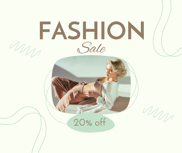 Fashion Sale with Stunning Discounts For Suits Facebook Design Template