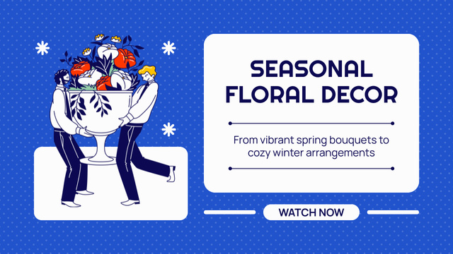 Vibrant Floral Design for All Seasons Youtube Thumbnail Design Template
