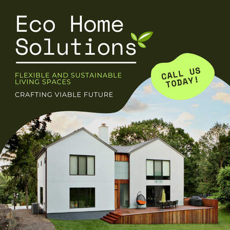 Plantilla de diseño de Oferta de casas ecológicas de arquitectos experimentados. Animated Post 