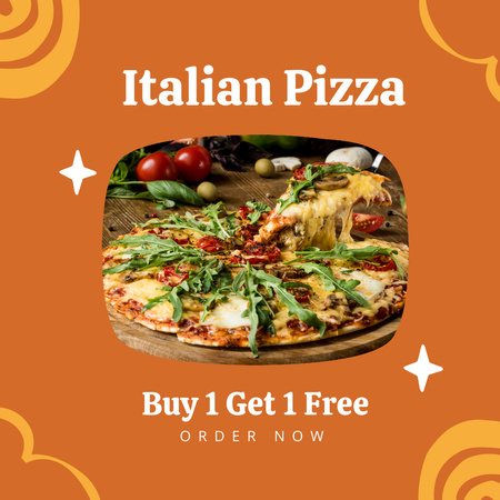 olasz pizza különleges ajánlat Instagram tervezősablon