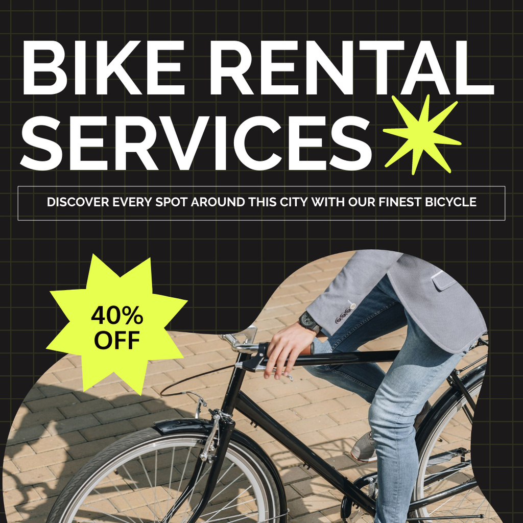 Urban Bikes Loan Services Instagramデザインテンプレート