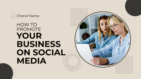 Helpful Episode About Promoting Business On Social Media Youtube Thumbnail Design Template