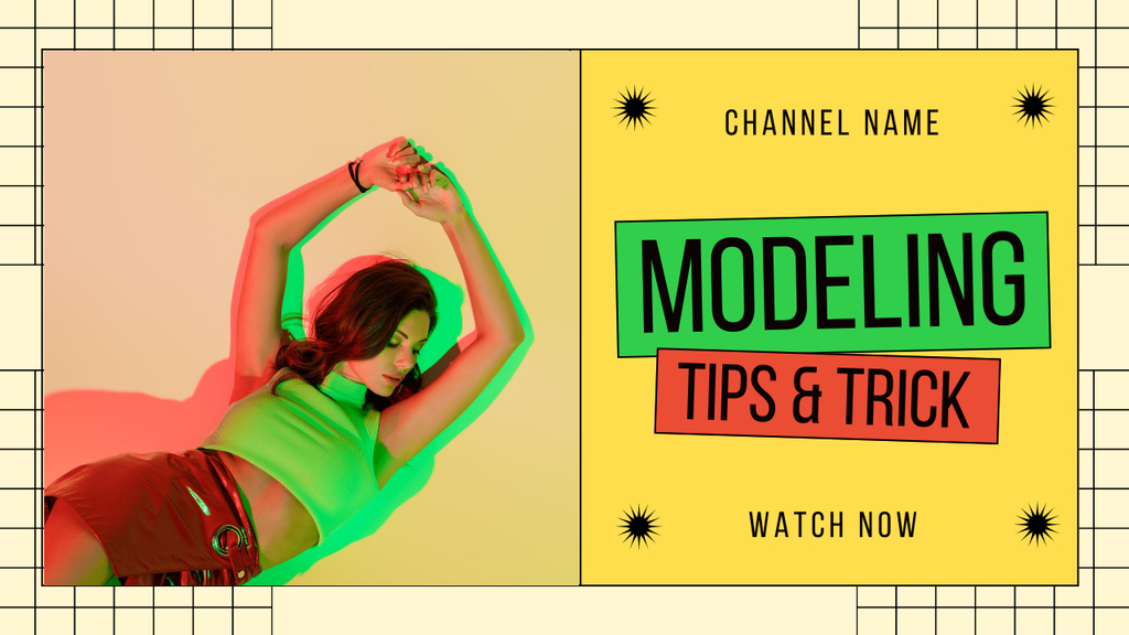 Tips and Tricks for Beautiful Woman Models Youtube Thumbnail – шаблон для дизайну